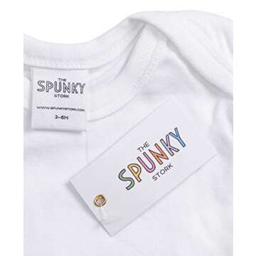 The Spunky Stork Mon Petit Croissant Organic Cotton Baby Bodysuit