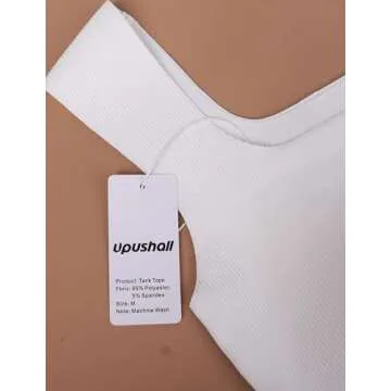 Upushall Women's Square Neck Tank Top with Built-in Bra