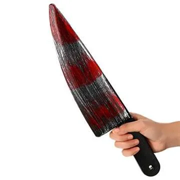 Halloween Scar Tattoo Stickers & Fake Knife Prop Set