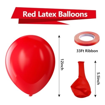 Bezente Premium Red Balloons for Weddings and Parties