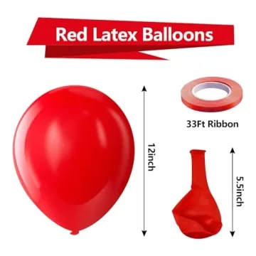 Bezente Premium Red Balloons for Weddings and Parties
