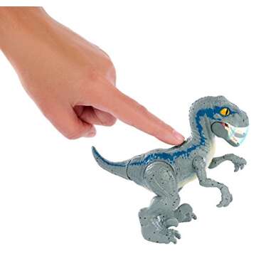 JURASSIC WORLD HATCH 'N PLAY DINOS Velociraptor Blue