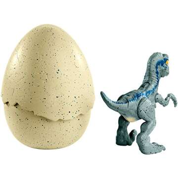 JURASSIC WORLD HATCH 'N PLAY DINOS Velociraptor Blue