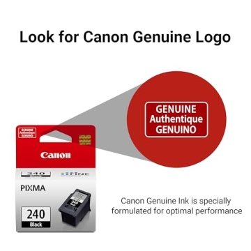 Canon PG-240 Genuine Black Ink Cartridge for Canon Printers