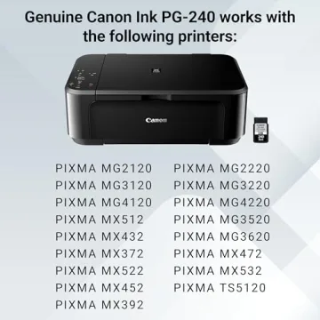 Canon PG-240 Genuine Black Ink Cartridge for Canon Printers