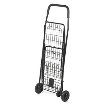 Honey-Can-Do Black Four Wheel Utility Cart, Medium