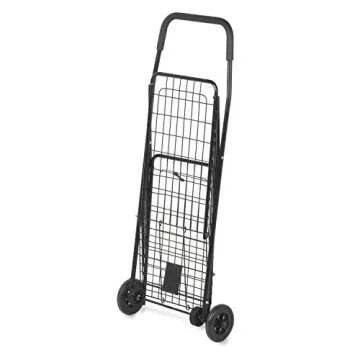 Honey-Can-Do Black Four Wheel Utility Cart, Medium