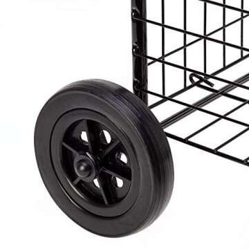 Honey-Can-Do Black Four Wheel Utility Cart, Medium