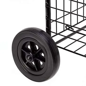Honey-Can-Do Black Four Wheel Utility Cart, Medium