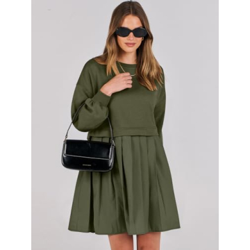 Stylish ANRABESS Oversized Sweatshirt Dress for Women