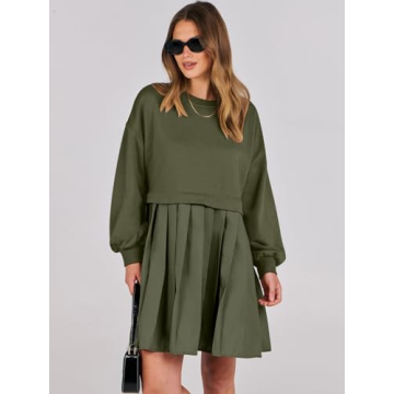 Stylish ANRABESS Oversized Sweatshirt Dress for Women