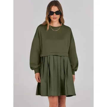 Stylish ANRABESS Oversized Sweatshirt Dress for Women