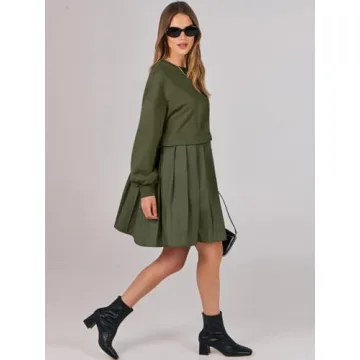Stylish ANRABESS Oversized Sweatshirt Dress for Women