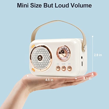 Retro Bluetooth Karaoke Speaker Set Perfect for Kids and Adults