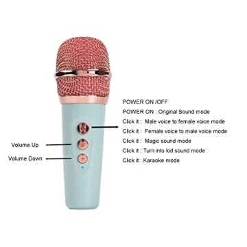Retro Bluetooth Karaoke Speaker Set Perfect for Kids and Adults