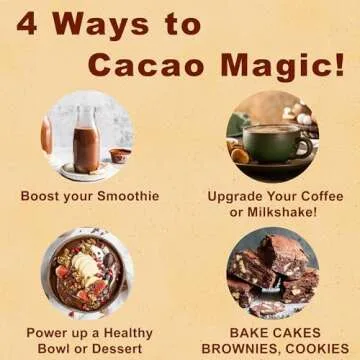 MegaPlants Cacao Magic (50 Servings) | Superfood 5 Mushroom Blend | Lions Mane, Reishi, Chaga, Cordy...