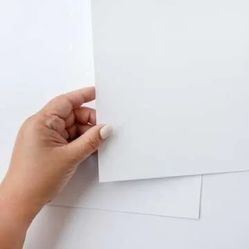 American Crafts 12 x 12-inch White AC Cardstock 60 Sheet Pack, Textured Cardstock, Heavyweight, White Craft Paper, Use for Scrapbooking & Card Making