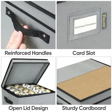 BALEINE Ornament Storage Box - Secure & Stylish Holiday Solution