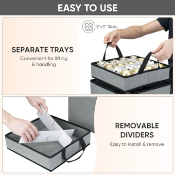 BALEINE Ornament Storage Box - Secure & Stylish Holiday Solution