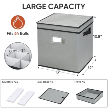 BALEINE Ornament Storage Box - Secure & Stylish Holiday Solution