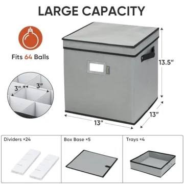 BALEINE Ornament Storage Box - Secure & Stylish Holiday Solution