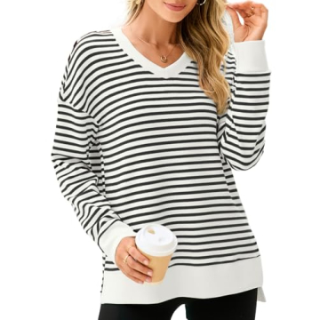 Glamaker Women's Soft V Neck Sweatshirt for Ultimate Comfort