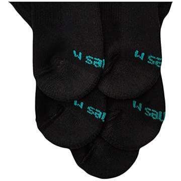 Hanes Medium-Shoe Size: 9-2.5 Boys, Double Tough Cushioned Crew Socks, 12-Pair Packs, Black