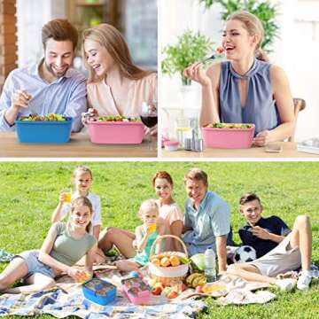 Cherrysea 68oz Salad Lunch Box with Leak Proof Compartments