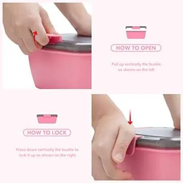 Cherrysea 68oz Salad Lunch Box with Leak Proof Compartments