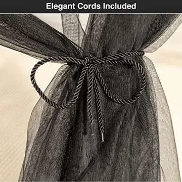 Stylish Black Mosquito Net with 4 Openings & Easy Install