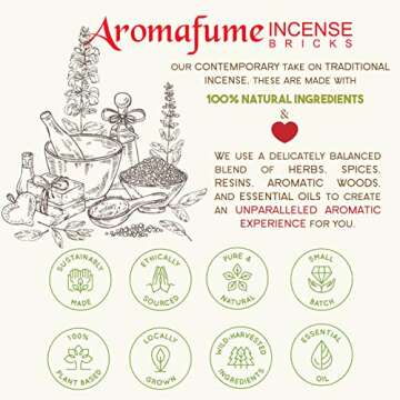 Aromafume Palo Santo Incense Bricks (2 Trays x 9 Pieces Each) with Snowflake Exotic Incense Diffuser | Ideal for deepened Spirituality, Meditation, Purification, Relaxation, Healing & Rituals