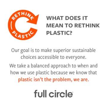 Full Circle Clean Team Brush & DustPan Set, White & Grey