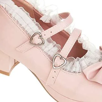 Parisuit Kawaii Mary Jane Pumps For Girls - Comfort & Style