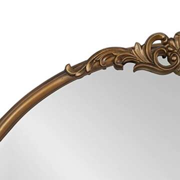 Kate and Laurel Arendahl Glam Ornate Mirror, 27 x 18.75, Gold, Traditional Baroque Inspired Wall Decor