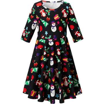 BFUSTYLE Girl Print Dress, Sleeveless Casual Floral Sundress for Girls 4-15 Years