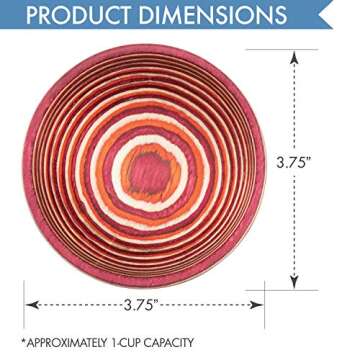 Island Bamboo Pakkawood Ice Cream Server Set –Heavy Duty Ice Cream Scoop with Wooden Handle + 5 Matching Ice Cream Bowls for Serving, Perfect Gift Set for Housewarming & Birthday, Gift Bag Included