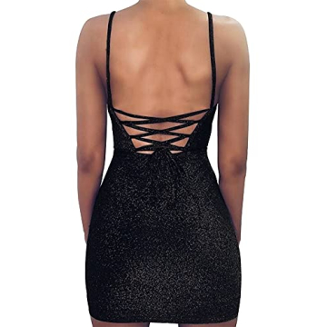 Sexy FV RELAY Glitter Bodycon Wrap Dress for Women