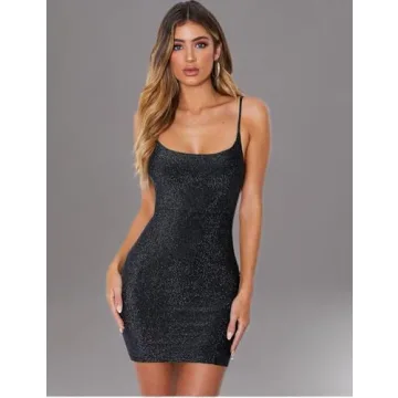 Sexy FV RELAY Glitter Bodycon Wrap Dress for Women