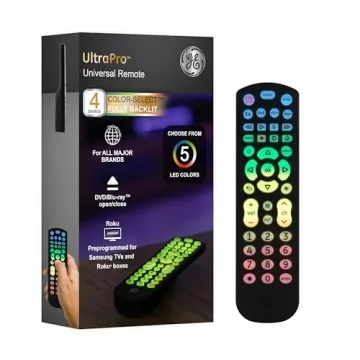 GE Color Select Backlit Buttons Universal Remote Control, Samsung TV Remote Control Replacement, Sam...
