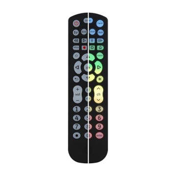 GE Color Select Backlit Buttons Universal Remote Control, Samsung TV Remote Control Replacement, Samsung Remote Control for Smart TV, Roku Remote Replacement, Vizio, LG TV, Sony, 4-Device, Black 44220
