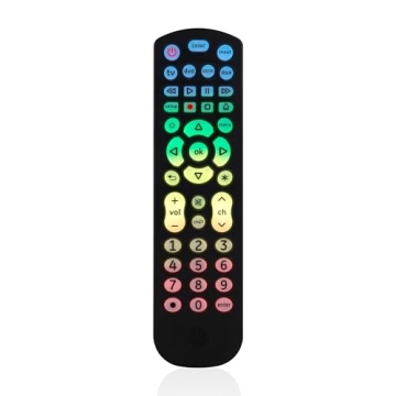 GE Color Select Backlit Buttons Universal Remote Control, Samsung TV Remote Control Replacement, Samsung Remote Control for Smart TV, Roku Remote Replacement, Vizio, LG TV, Sony, 4-Device, Black 44220