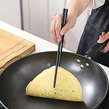 YFWOOD 5 Pairs Safe Non-Slip Reusable Chopsticks