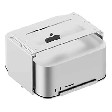 SENGTEK Under Desk Mount for Apple Mac Studio M1 M2, Mac Mini (2010-2023) - Dust-Free, Clutter-Free, Scratch-Free, Aluminum, Quick Removal & Easy Installation