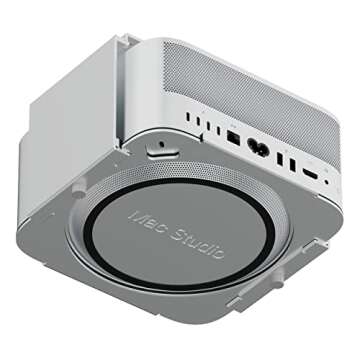 SENGTEK Under Desk Mount for Apple Mac Studio M1 M2, Mac Mini (2010-2023) - Dust-Free, Clutter-Free, Scratch-Free, Aluminum, Quick Removal & Easy Installation