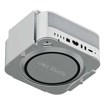 SENGTEK Under Desk Mount for Apple Mac Studio M1 M2, Mac Mini (2010-2023) - Dust-Free, Clutter-Free, Scratch-Free, Aluminum, Quick Removal & Easy Installation