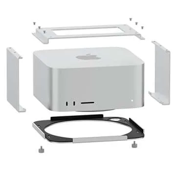 SENGTEK Under Desk Mount for Apple Mac Studio M1 M2, Mac Mini (2010-2023) - Dust-Free, Clutter-Free, Scratch-Free, Aluminum, Quick Removal & Easy Installation