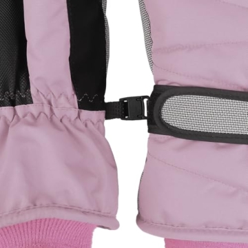 MAGARROW Kids Winter Warm Gloves Windproof Water-Resistant Snow Boys Girls Sport Gloves (Light Pink, 4-6 Years)