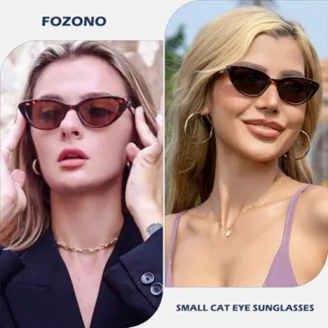 Fozono Retro Cat Eye Sunglasses UV400 Protection Trendy