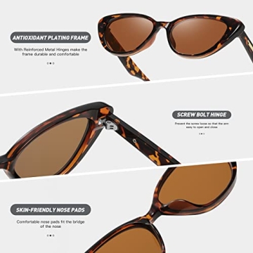 Fozono Retro Cat Eye Sunglasses UV400 Protection Trendy