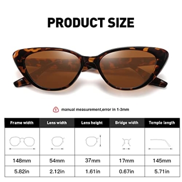 Fozono Retro Cat Eye Sunglasses UV400 Protection Trendy